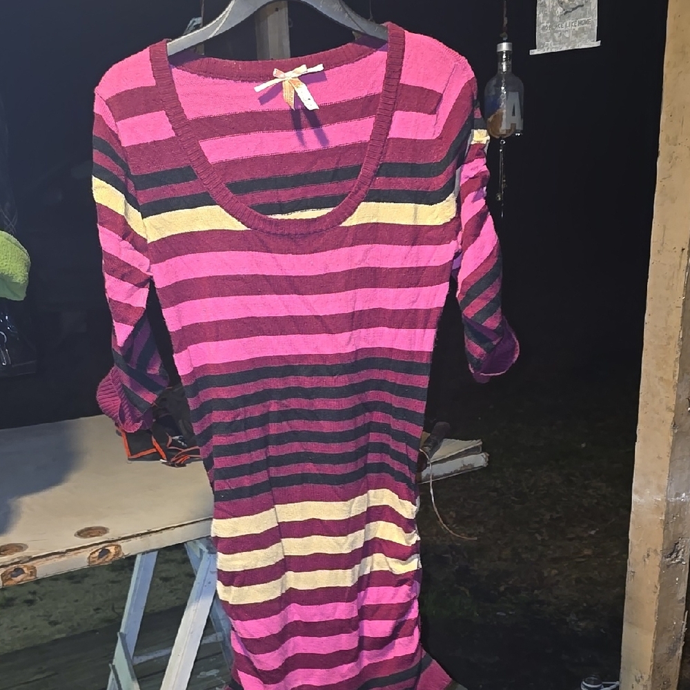 Derek Heart Multi Color Pullover Sweater Large